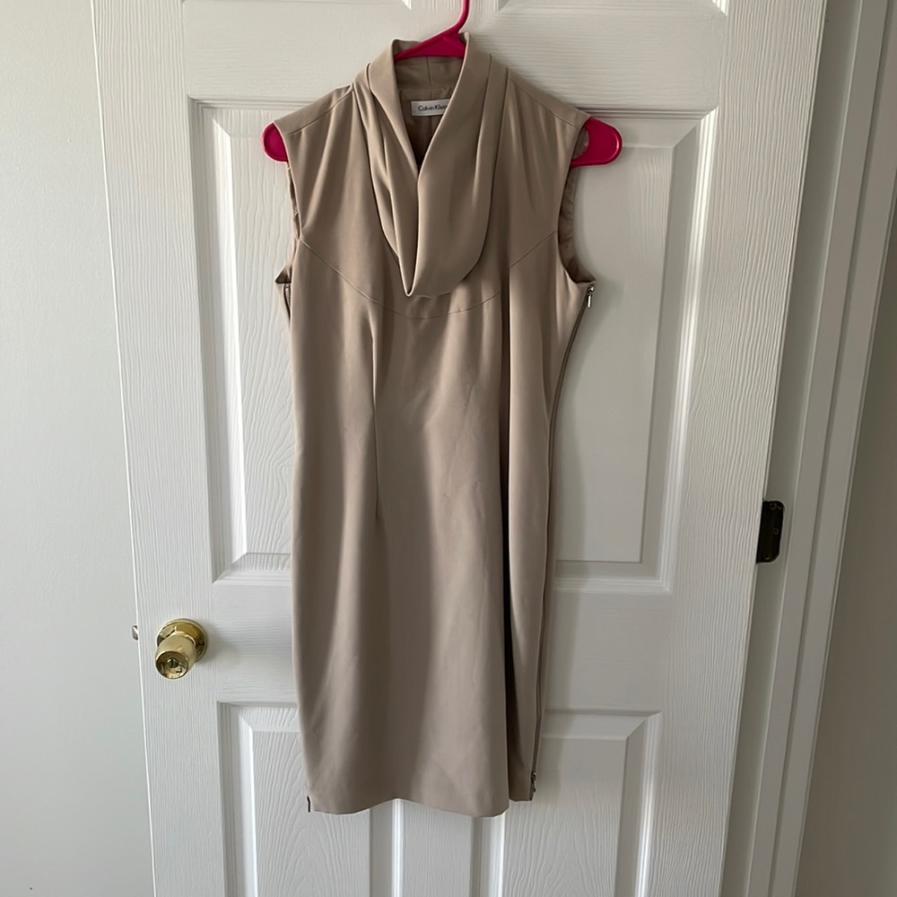 Calvin Klein Cowell neck dress